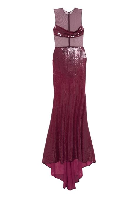 Purple sequinned mesh gown Alex perry - women ALEX PERRY | D1438PLM